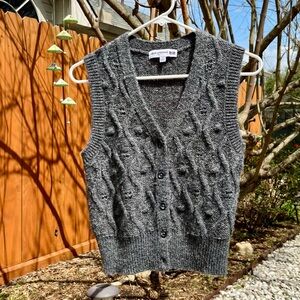Uniqlo x Ines de la Fressange  Women Gray Pointelle Vest